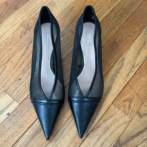 NWOT ZARA Black Heels with Mesh Detail - Size 9 (40)